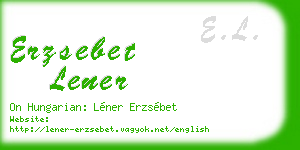 erzsebet lener business card